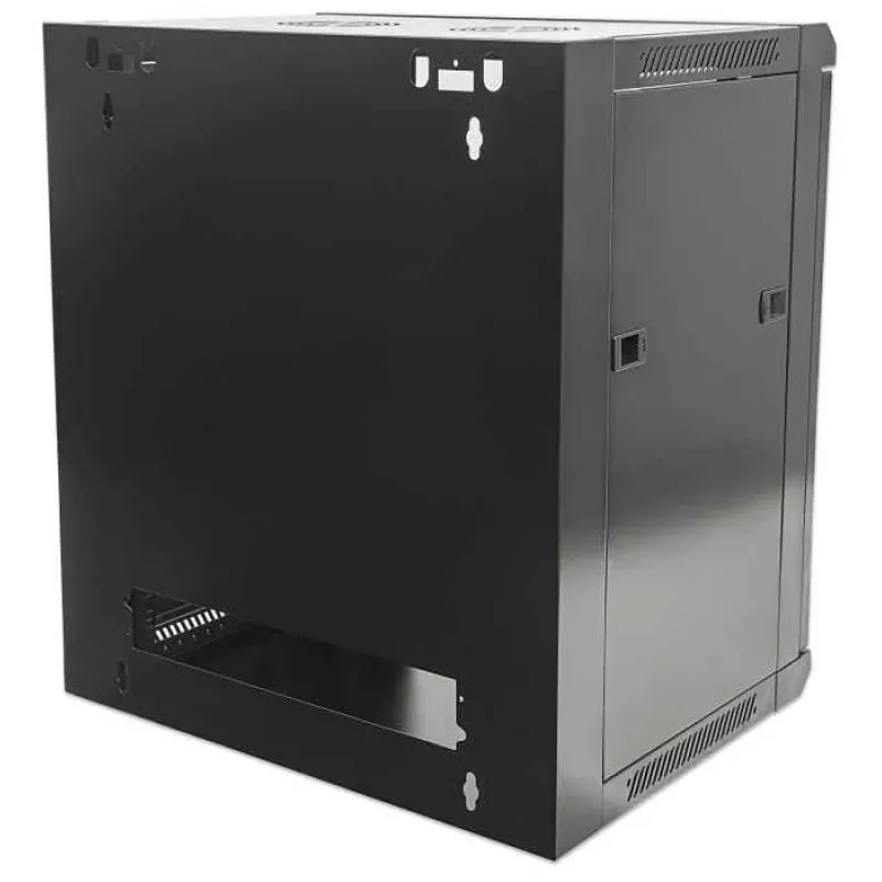 Armario de red Intellinet 19 inch - montaje en pared (estándar), 15HE, 600 mm de profundidad, negro, desmontado, máx. 60 kg, puerta de metal y cristal, panel trasero, laterales desmontables, también apto para colocación sobre mesa o suelo, profundidad útil 410 mm, piezas de montaje en pared no incluidas