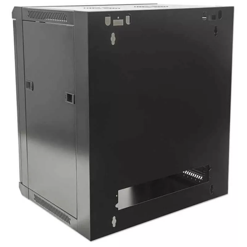 Armario de red Intellinet 19 inch - montaje en pared (estándar), 15HE, 600 mm de profundidad, negro, desmontado, máx. 60 kg, puerta de metal y cristal, panel trasero, laterales desmontables, también apto para colocación sobre mesa o suelo, profundidad útil 410 mm, piezas de montaje en pared no incluidas