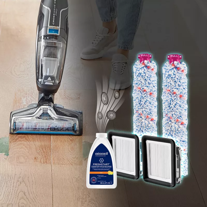 Bissell CrossWave Cordless C6 Pro Aspirador vertical Batería Seco y húmedo Sin bolsa 0 L 255 W Negro, Gris