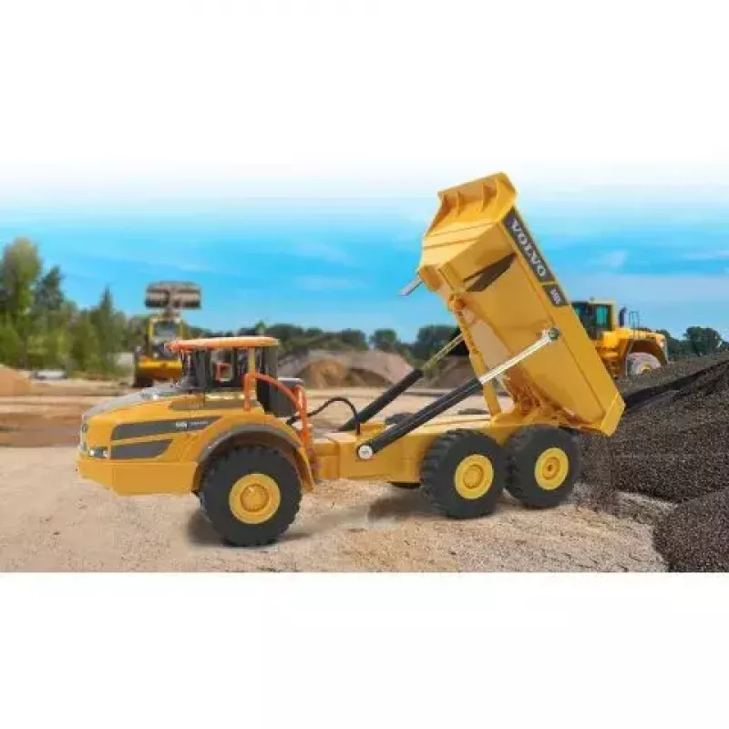 Camión volquete Jamara Volvo A40G radiocontrol motor eléctrico 1:20