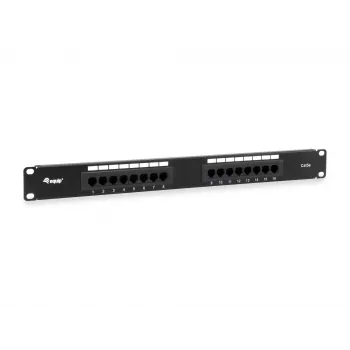 Patch panel Equip 16 puertos Cat.5e sin apantallar, negro