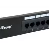 Patch panel Equip 16 puertos Cat.5e sin apantallar, negro