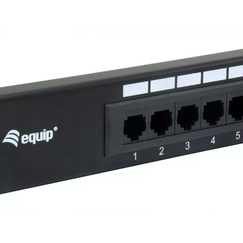 Patch panel Equip 16 puertos Cat.5e sin apantallar, negro