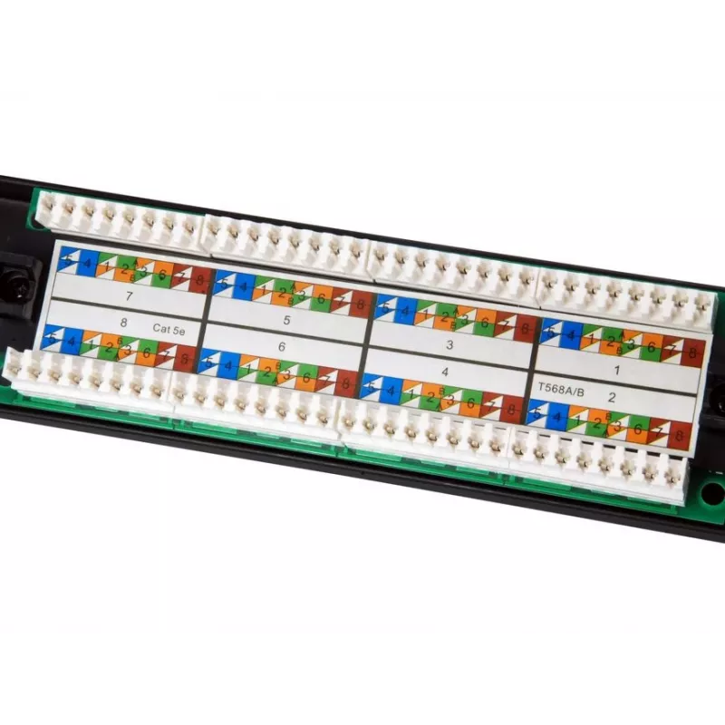 Patch panel Equip 16 puertos Cat.5e sin apantallar, negro