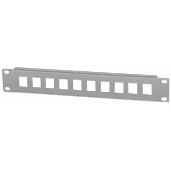Intellinet Patch Panel, tapa ciega, 10 pulgadas, 1HE, 10 puertos, gris, montaje en rack, 1HE, gris