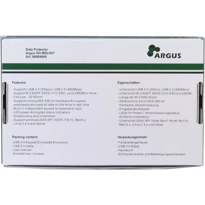Caja para SSD Inter-Tech GD-MSLK01
