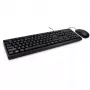 Teclado Inter-Tech NK-1000EC Ratón incluido Oficina USB QWERTY Negro
