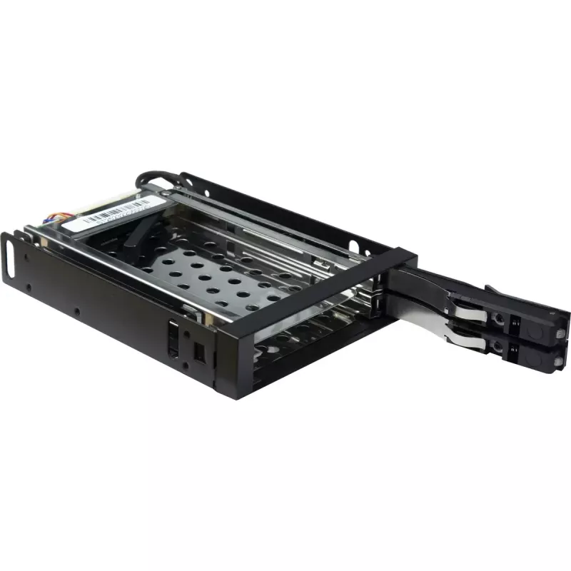 Inter-Tech ST-2523 Negro Caja de almacenamiento Metal Plástico 9,7 mm