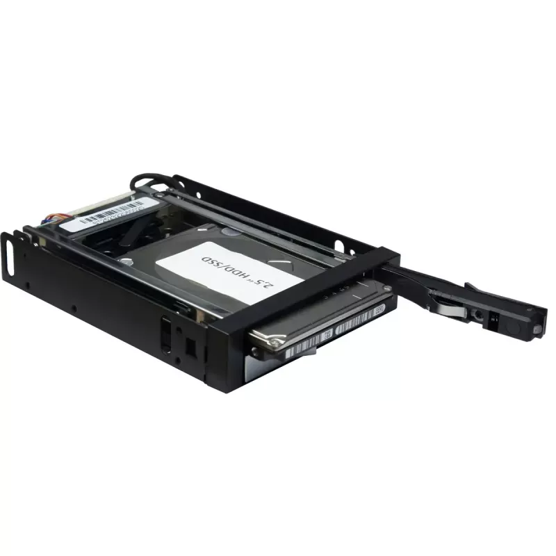 Inter-Tech ST-2523 Negro Caja de almacenamiento Metal Plástico 9,7 mm