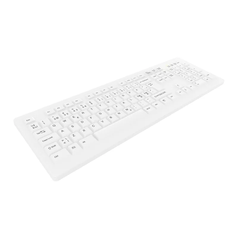 Teclado médico Contour Design Active Key Contour ClassicClean con cubierta extraíble tamaño completo inalámbrico blanco PN C8100