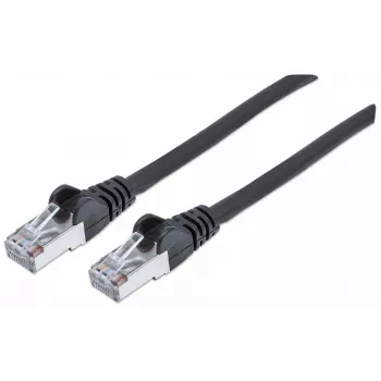 Cable de red patch Intellinet, cable Cat7/conectores Cat6A, 20 m, negro, cobre, S/FTP, LSOH/LSZH, PVC, RJ45, contactos dorados, sin lengüeta, con funda, garantía de por vida