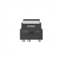Hama 00205268 Adaptador de cable de vídeo S-VHS 3 x RCA + SCART (21 polos) Negro