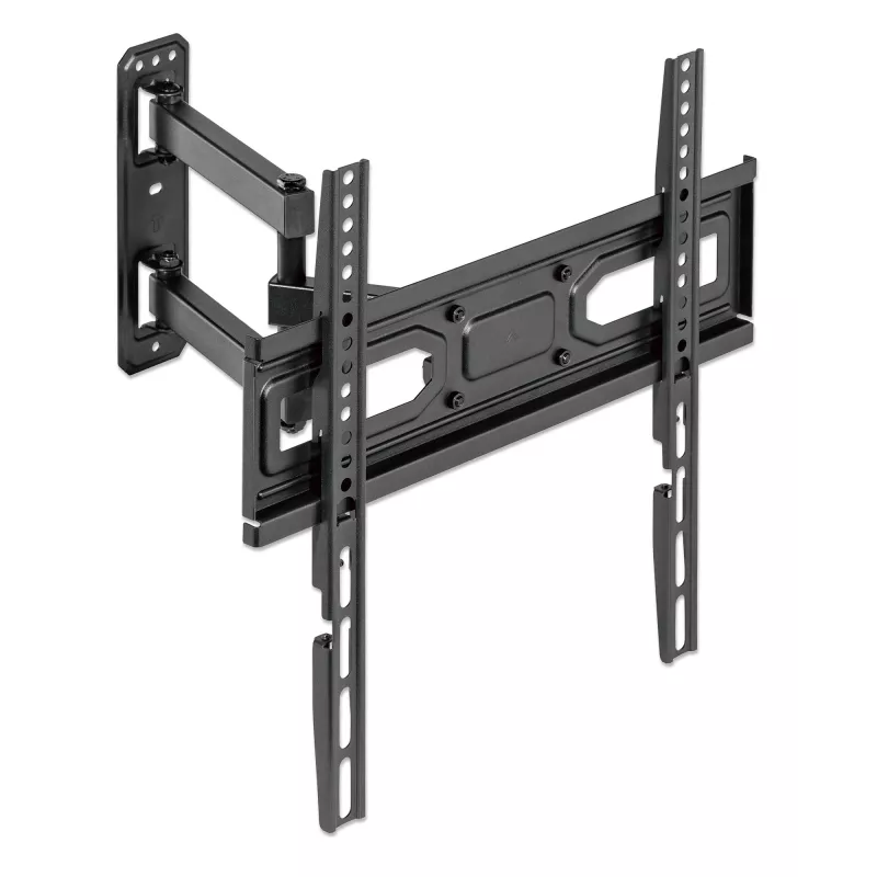 Manhattan Soporte de pared para TV y monitores (Full Motion), para pantallas de 32 inch a 55 inch, compatibilidad VESA: todas entre 100x100 mm y 400x400 mm - comprueba las dimensiones de los cuatro orificios de montaje en la parte trasera de la pantalla para asegurarte de que encaja, máx. 35 kg, Negro, soporte
