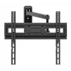 Manhattan Soporte de pared para TV y monitores (Full Motion), para pantallas de 32 inch a 55 inch, compatibilidad VESA: todas entre 100x100 mm y 400x400 mm - comprueba las dimensiones de los cuatro orificios de montaje en la parte trasera de la pantalla para asegurarte de que encaja, máx. 35 kg, Negro, soporte