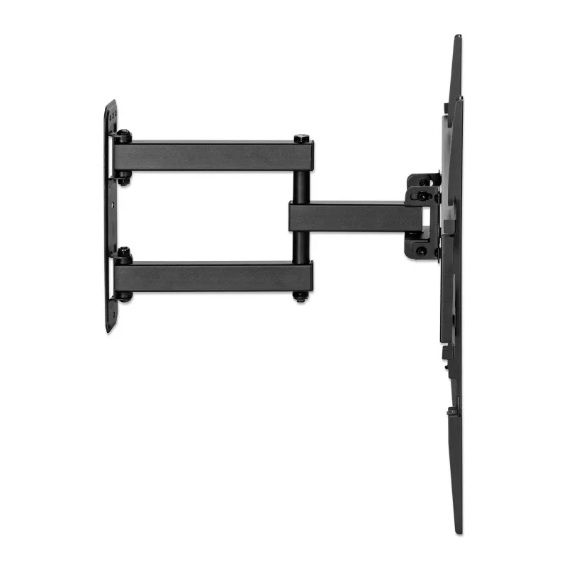 Manhattan Soporte de pared para TV y monitores (Full Motion), para pantallas de 32 inch a 55 inch, compatibilidad VESA: todas entre 100x100 mm y 400x400 mm - comprueba las dimensiones de los cuatro orificios de montaje en la parte trasera de la pantalla para asegurarte de que encaja, máx. 35 kg, Negro, soporte