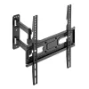 Manhattan Soporte de pared para TV y monitores (Full Motion), para pantallas de 32 inch a 55 inch, compatibilidad VESA: todas entre 100x100 mm y 400x400 mm - comprueba las dimensiones de los cuatro orificios de montaje en la parte trasera de la pantalla para asegurarte de que encaja, máx. 35 kg, Negro, soporte