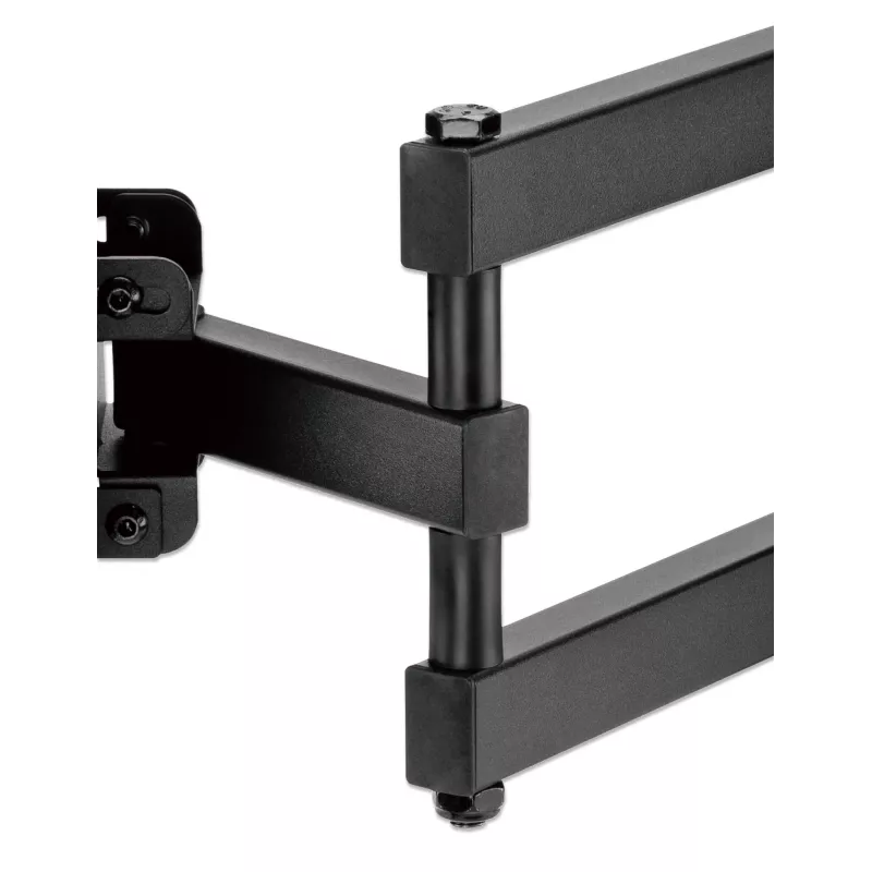 Manhattan Soporte de pared para TV y monitores (Full Motion), para pantallas de 32 inch a 55 inch, compatibilidad VESA: todas entre 100x100 mm y 400x400 mm - comprueba las dimensiones de los cuatro orificios de montaje en la parte trasera de la pantalla para asegurarte de que encaja, máx. 35 kg, Negro, soporte