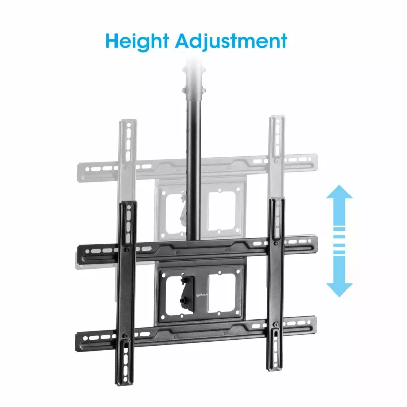 Manhattan 462051 Soporte de techo para TV Full Motion, 37-80 pulgadas, 50 kg, negro