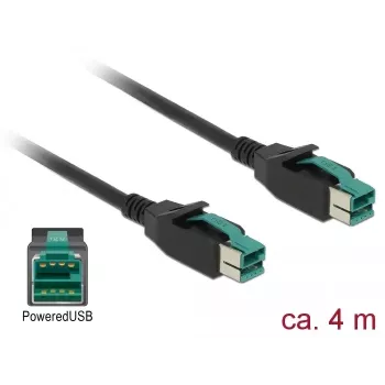 Cable de alimentación DeLOCK 85495 Negro 4 m PoweredUSB