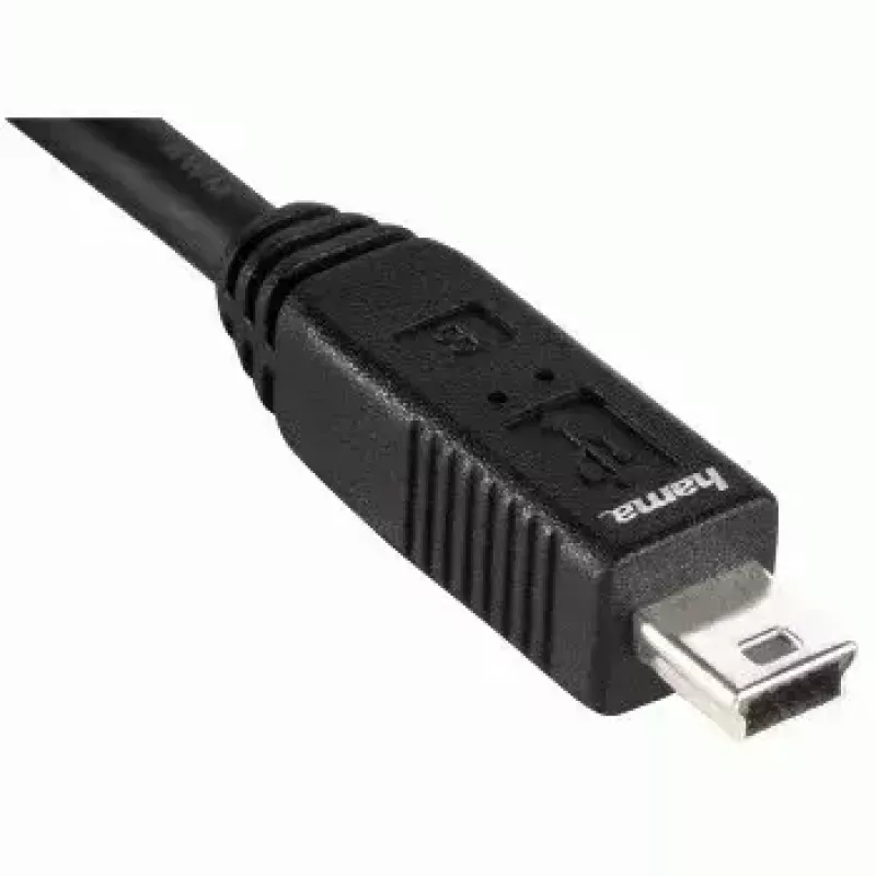 Hama Cable de conexión USB 2.0, 1,8 m Cable USB A a Mini-USB B Negro