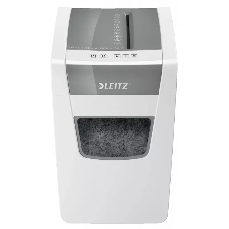 Destructora de documentos Leitz IQ slim Home Office P4, corte en partículas, 22 cm, 4 x 28 mm, 23 L, 225 hojas, 58 dB