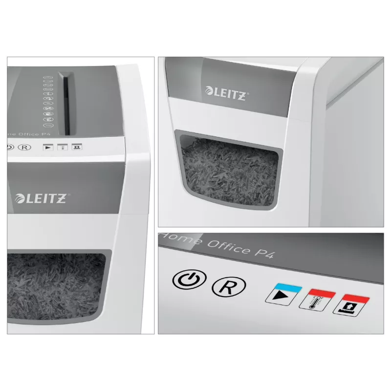 Destructora de documentos Leitz IQ slim Home Office P4, corte en partículas, 22 cm, 4 x 28 mm, 23 L, 225 hojas, 58 dB