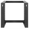 Intellinet armario de red de montaje en pared open-frame de 19 pulgadas, 9HE, marco giratorio con puerta frontal abatible, embalaje plano, 2 postes, 450 mm de profundidad, negro RAL 9004