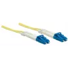 Intellinet Cable de fibra óptica patch, OS2, LC/LC, 1 m, Amarillo, Dúplex, Monomodo, 9/125 µm, LSZH, Fibra óptica, Garantía de por vida