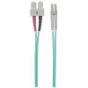 Intellinet Cable de fibra óptica patch, OM3, LC/SC, 3 m, Aqua, Dúplex, Multimodo, 50/125 µm, LSZH, Fibra, garantía de por vida