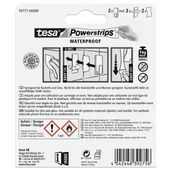 Gancho para toallas TESA 59777-00000 Metallic Indoor 2 uds.