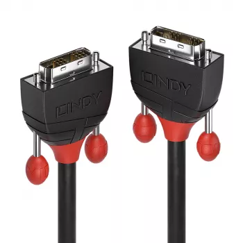 Cable DVI-D Single Link Lindy 5 m, línea negra, 5 m, DVI-D, DVI-D, conector macho, conector macho, negro