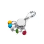 Mosquetón para llaves TROIKA KYR61/MC multicolor plata metal 25 mm