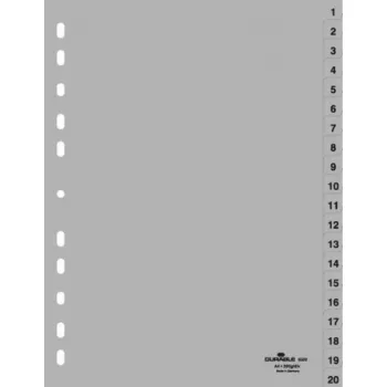 Índice numérico de pestañas Durable 6522-10