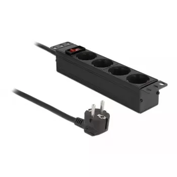 Regleta de enchufes 4 tomas DeLOCK 10 pulgadas 66817