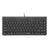 Manhattan teclado USB compacto con cable, 12 teclas multimedia/función, cable USB-A de 1,5 m integrado, formato compacto de perfil bajo, para PC y portátil, negro