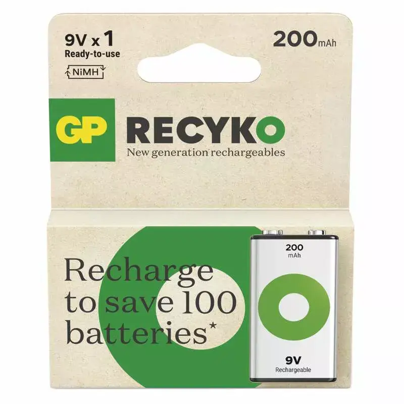 Batería recargable GP Batteries Recyko B2552 200 mAh 8,4 V NiMH
