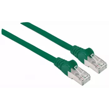 Cable de red patch Intellinet, cable Cat7/conector Cat6A, 2 m, verde, cobre, S/FTP, LSOH/LSZH, PVC, RJ45, contactos dorados, sin lengüeta, protegido, garantía de por vida