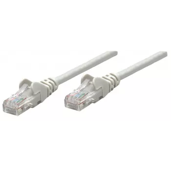 Cable de red patch Intellinet, Cat6A, 20 m, gris, cobre, S/FTP, LSOH/LSZH, PVC, RJ45, contactos dorados, protección de lengüeta, moldeado, garantía de por vida