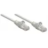 Cable de red patch Intellinet, Cat6A, 20 m, gris, cobre, S/FTP, LSOH/LSZH, PVC, RJ45, contactos dorados, protección de lengüeta, moldeado, garantía de por vida