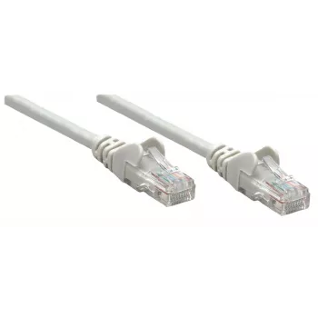 Cable de red patch Intellinet, Cat6A, 20 m, gris, cobre, S/FTP, LSOH/LSZH, PVC, RJ45, contactos dorados, protección de lengüeta, moldeado, garantía de por vida