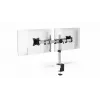 Durable SELECT Soporte para monitor 509523 para 2 monitores, montaje en escritorio, plata