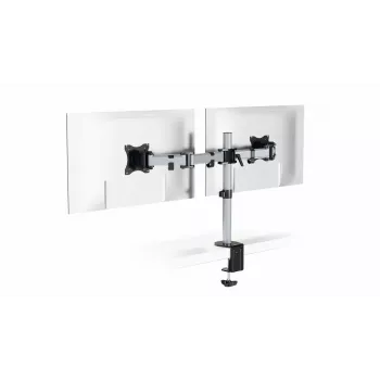 Durable SELECT Soporte para monitor 509523 para 2 monitores, montaje en escritorio, plata