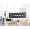 Durable SELECT Soporte para monitor 509523 para 2 monitores, montaje en escritorio, plata
