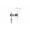 Durable SELECT Soporte para monitor 509523 para 2 monitores, montaje en escritorio, plata