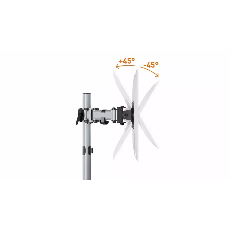 Durable SELECT Soporte para monitor 509523 para 2 monitores, montaje en escritorio, plata
