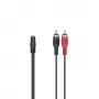 Hama 00205186 cable de audio 0,1 m 2 x RCA 3,5 mm negro, rojo