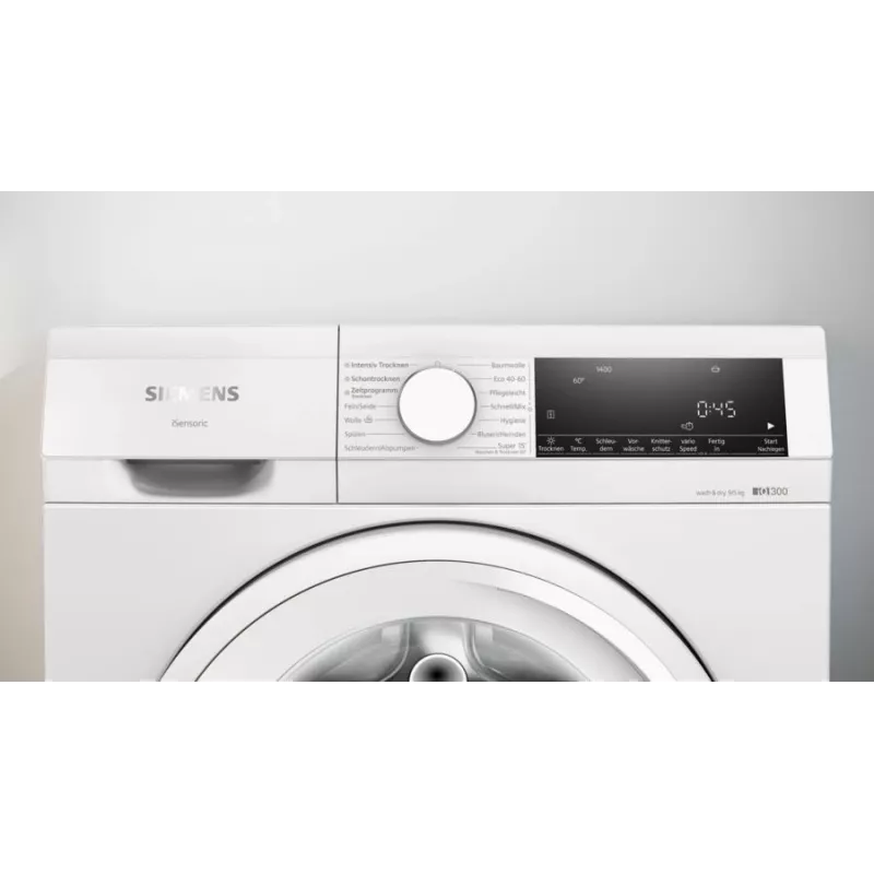Siemens iQ300 WN34A141 lavadora-secadora de libre instalación carga frontal blanca