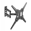Soporte de pared Manhattan para TV y monitores (movimiento completo), para pantallas de 32 inch a 55 inch, compatibilidad VESA: cualquier medida entre 100x100 mm y 400x400 mm – comprueba las dimensiones de los cuatro orificios de montaje en la parte trasera de la pantalla para asegurarte de que encaja, máx. 30 kg, negro, soporte