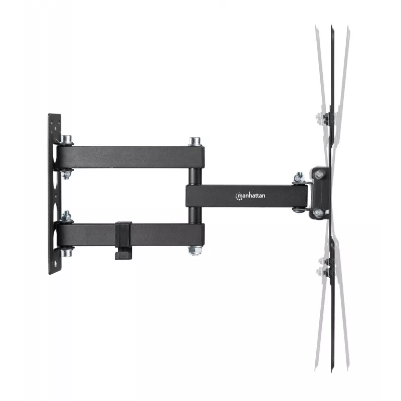 Soporte de pared Manhattan para TV y monitores (movimiento completo), para pantallas de 32 inch a 55 inch, compatibilidad VESA: cualquier medida entre 100x100 mm y 400x400 mm – comprueba las dimensiones de los cuatro orificios de montaje en la parte trasera de la pantalla para asegurarte de que encaja, máx. 30 kg, negro, soporte