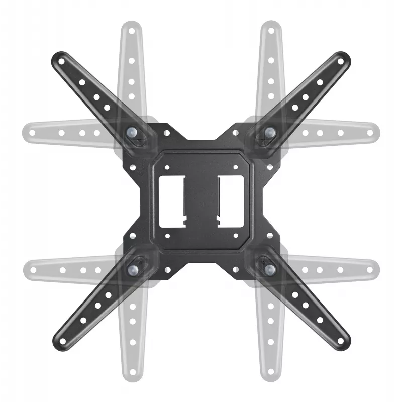 Soporte de pared Manhattan para TV y monitores (movimiento completo), para pantallas de 32 inch a 55 inch, compatibilidad VESA: cualquier medida entre 100x100 mm y 400x400 mm – comprueba las dimensiones de los cuatro orificios de montaje en la parte trasera de la pantalla para asegurarte de que encaja, máx. 30 kg, negro, soporte
